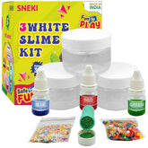 Sneki | 3 white slime DIY Kit for kids on livebetterindia.com