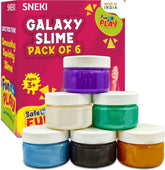 SNEKI | Shimmer slime Galaxy slime pack of 6 slime for kids on livebetterindia.com