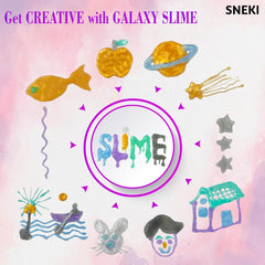 SNEKI Galaxy Slime Shiny Fruit Scented Metallic Gel Slime Jelly for Kids Art and Craft