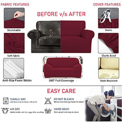 LAZI 3 Seater Polyester Stretchable Full Sofa Cover and Sofa Slipcover