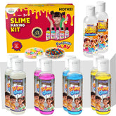 HOTKEI (Make 40+ Slimes) Multicolor Scented DIY Toy Slime Activator Glue Gel Jelly Putty Making kit Set Toy for Boys Girls Kids Slime Activator Making Kit 8 Slime Glue 2 Activator