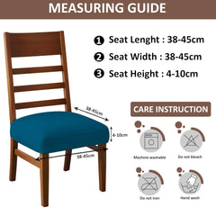 HOTKEI Airforce Blue Chair Seat Protector, Elastic Cushion Slipcover for Dining Chair