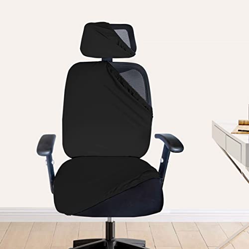 HOTKEI | Black boss chair cover in polyester on livebetterindia.com