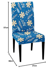 HOTKEI Blue Digital Printed Chair Cover Stretchable Seat Slipcover and Protector