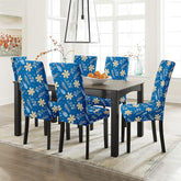 HOTKEI Blue Digital Printed Chair Cover Stretchable Seat Slipcover and Protector