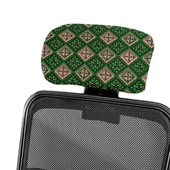 HOTKEI Digital Print Polyester Blend Boss Chair Headrest Cover Protector