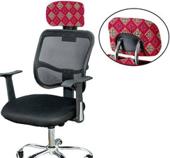 HOTKEI Digital Print Polyester Blend Boss Chair Headrest Cover Protector