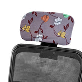 HOTKEI Floral Printed Polyester Office Chair Headrest Cover Computer Executive Rotating Chair Head Rest and Slipcover