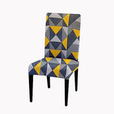 HOTKEI Geometric Digital Print Dining Chair Cover Stretchable Slipcover for Seat Cushion Protector
