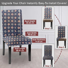 HOTKEI Graphic Printed Dining Chair Cover Stretchable Cushion Slipcover and Seat Protector