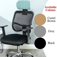 HOTKEI | Green printed office chair headrest cover available in colors on livebetterindia.com