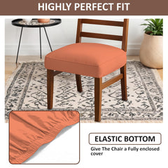 HOTKEI Peach Dining Chair Base Cover Stretchable Chair Cushion Protector and Slipcover for Dining Chair Cover