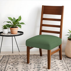 HOTKEI Pista Green Dining Chair Cover Stretchable Cushion Protector and Slipcover for Dining Chair