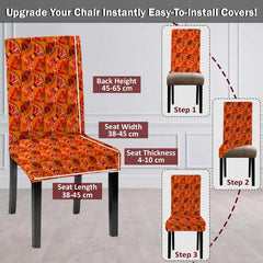 HOTKEI Easy to install dining chair cover sizes on livebetterindia.com