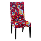 Hotkei | Set of 1 Red dining chair cover on livebetterindia