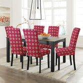 HOTKEI Red Graphic Printed Chair Cover Stretchable Slipcover and Seat Protector