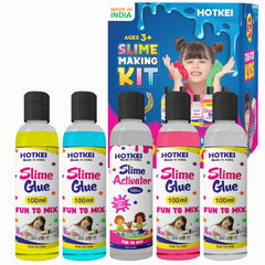 Hotkei | 100 ml glue and activator slime making kit on livebetterindia.com