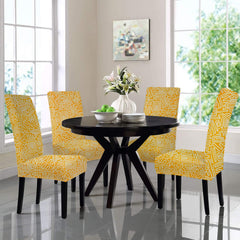 HOTKEI | printed Dining chair cover pack of 4 | livebetterindia.com