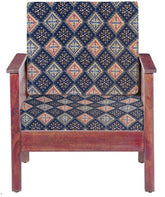 LAZI | Blue Abstract printed 1 seater sofa cover on livebetterindia.com