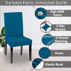 LAZI | Good quality Blue dining chair cover on livebetterindia.com