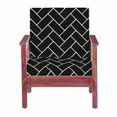 LAZI Black Brick Printed Sofa Cushion Cover 1 Seater Wooden Sofa Cushion Protector