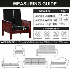 LAZI Black Brick Printed Sofa Cushion Cover 1 Seater Wooden Sofa Cushion Protector