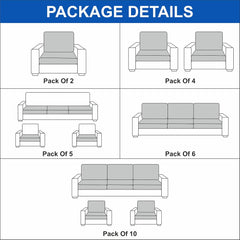 LAZI Blue Digital Print Polyester Blend 1 Seater Wooden Sofa Cushion Cover Cushion Protector