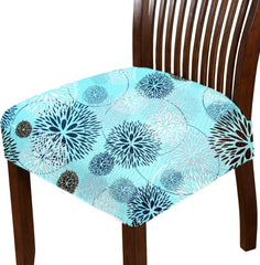 LAZI | Blue Digital printed dining chair cushion cover on livebetterindia.com