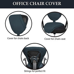 LAZI | Grey Executive chair cover for office chair on livebetterindia.com