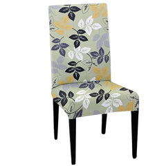 LAZI | Green leaf print dining chair cover on livebetterindia.com