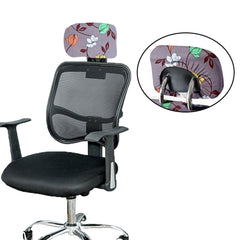 LAZI Floral Print Polyester Boss Chair Headrest Cover Chair Head Rest and Slipcover