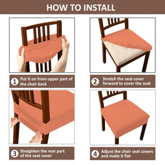 LAZI Peach Dining Base Cover, Chair Cushion Protector and Slipcover for Dining Chair
