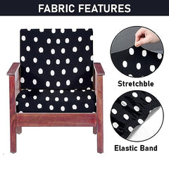 LAZI Polka Dots Sofa Cushion Cover, Stretchable Sofa Cover and Protector for Wooden Sofa