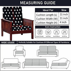 LAZI Polka Dots Sofa Cushion Cover, Stretchable Sofa Cover and Protector for Wooden Sofa