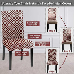 LAZI | Beige chair cover for dining chair on livebetterindia.com