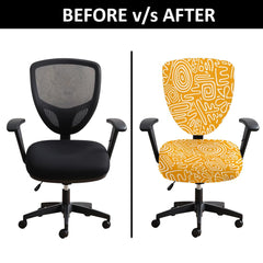 LAZI | Office chair cover transformation with chair on livebetterindia.com