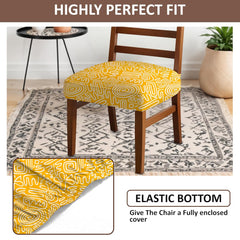LAZI | printed dining chair base cover with elastic fit on livebetterindia.com