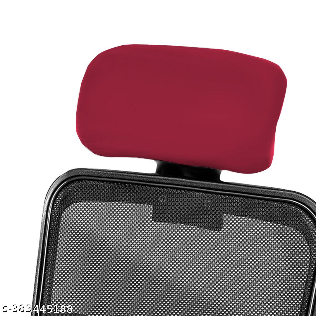 LAZI | Maroon Office headrest cover for office chair on livebetterindia