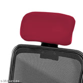 LAZI | Maroon Office headrest cover for office chair on livebetterindia