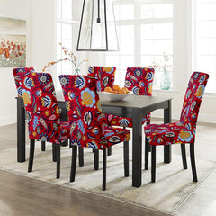 LAZI | Floral printed dining chair cover on livebetterindia