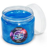 HOTKEI (200 gm) Blue Galaxy Slime for Kids DIY Fruit Scented Metallic Magic Toy Slimy Slime Gel Jelly Putty Art Toys Birthday Gift Box for Boys Girls 3 to 10 Years