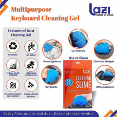 LAZI 100ml Blue Laptop Screen Cleaning Spray and Cleaning Slime Gel for Dust and Dirt Cleaning