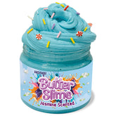 HOTKEI Teal Color Jasmine Scented Butter Slime for kids 3 to 10 years Kit Set with Sprinkles Candy Charms Soft Stretchy Toy Slime Birthday Return Gift Toys for Kids Boys Girls Birthday