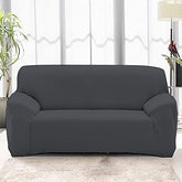 HOTKEI 3 Seater Polycotton Elastic Stretchable Full Sofa Cover and Protector