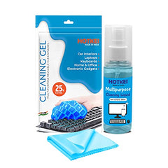 HOTKEI 100ml Laptop Screen Cleaning Liquid and Keyboard Cleaning Gel Kit for Easy Cleaning