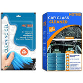 HOTKEI Combo of 100gm car cleaning gel+10 car glass cleaning tablets for Car Wash