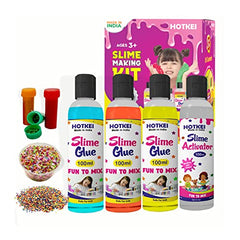 Hotkei | 100 ml DIY Slime making kit with accessories at home on livebetterindia.com
