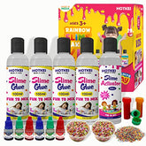 HOTKEI Rainbow Slime making kit for Kids 4 Glue 1 Activator and Accessories