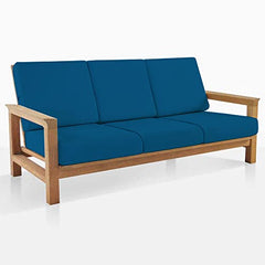 LAZI | Airforce Blue Wooden sofa cushion cover on livebetterindia.com