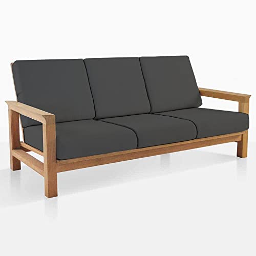 LAZI | Dark grey 3 seater sofa cushion cover on livebetterindia.com